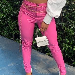 Pink Leather Pants
